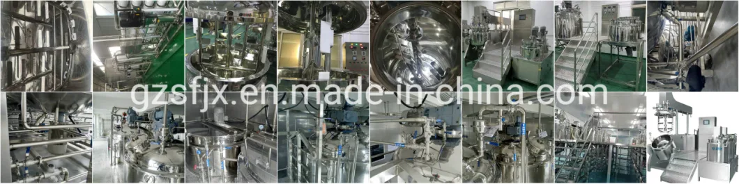Electric Gas Heating Vacuum Double Jacket Kettle with Agitator Mixer Factory