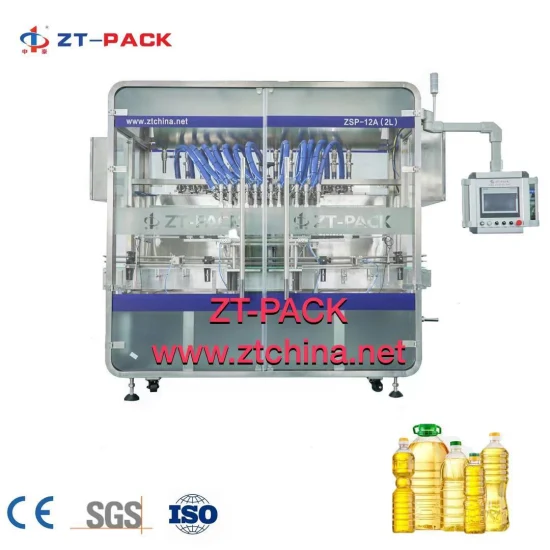 Atomatic Food Bottle Edible Cooking Oil Filler Packaging Capping Labeling Machine (PLC control) Liquid Packing Machine Filling Machinery